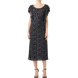 LOVESHACKFANCY Jardin Floral Silk Demi Midi Dress